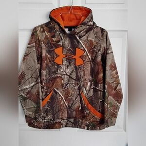 Under Armour Kids Camouflage Hoodie - Orange and Brown